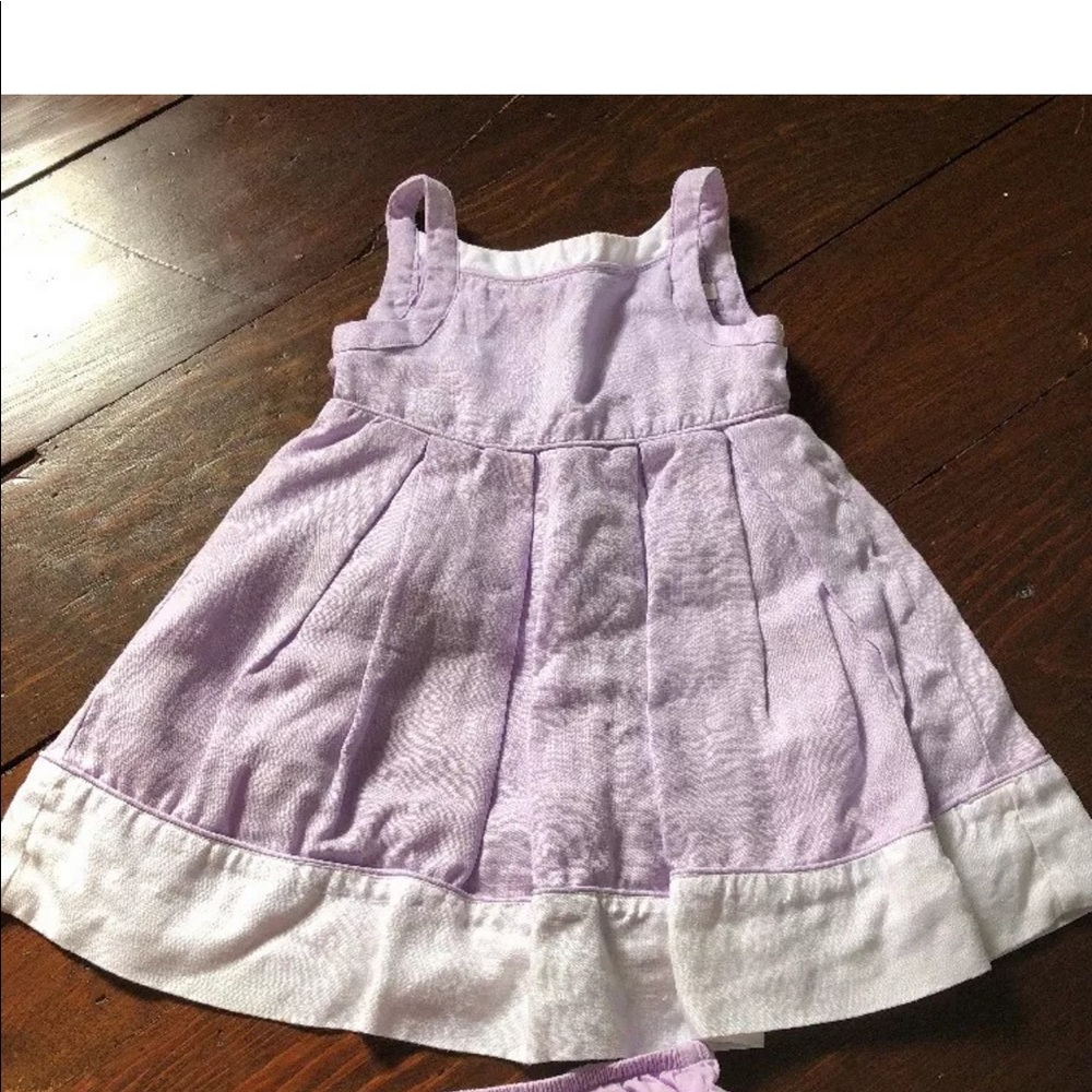 JANIE AND JACK GORGEOUS LINEN DRESS TEA TIME 2pc